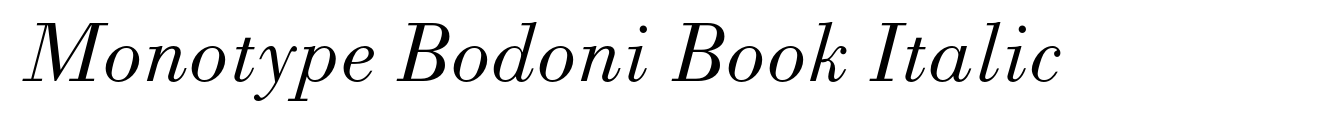 Monotype Bodoni Book Italic